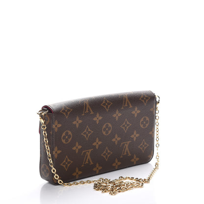 Louis Vuitton Monogram Pochette Felicie Chain Wallet Fuchsia 3 of 8