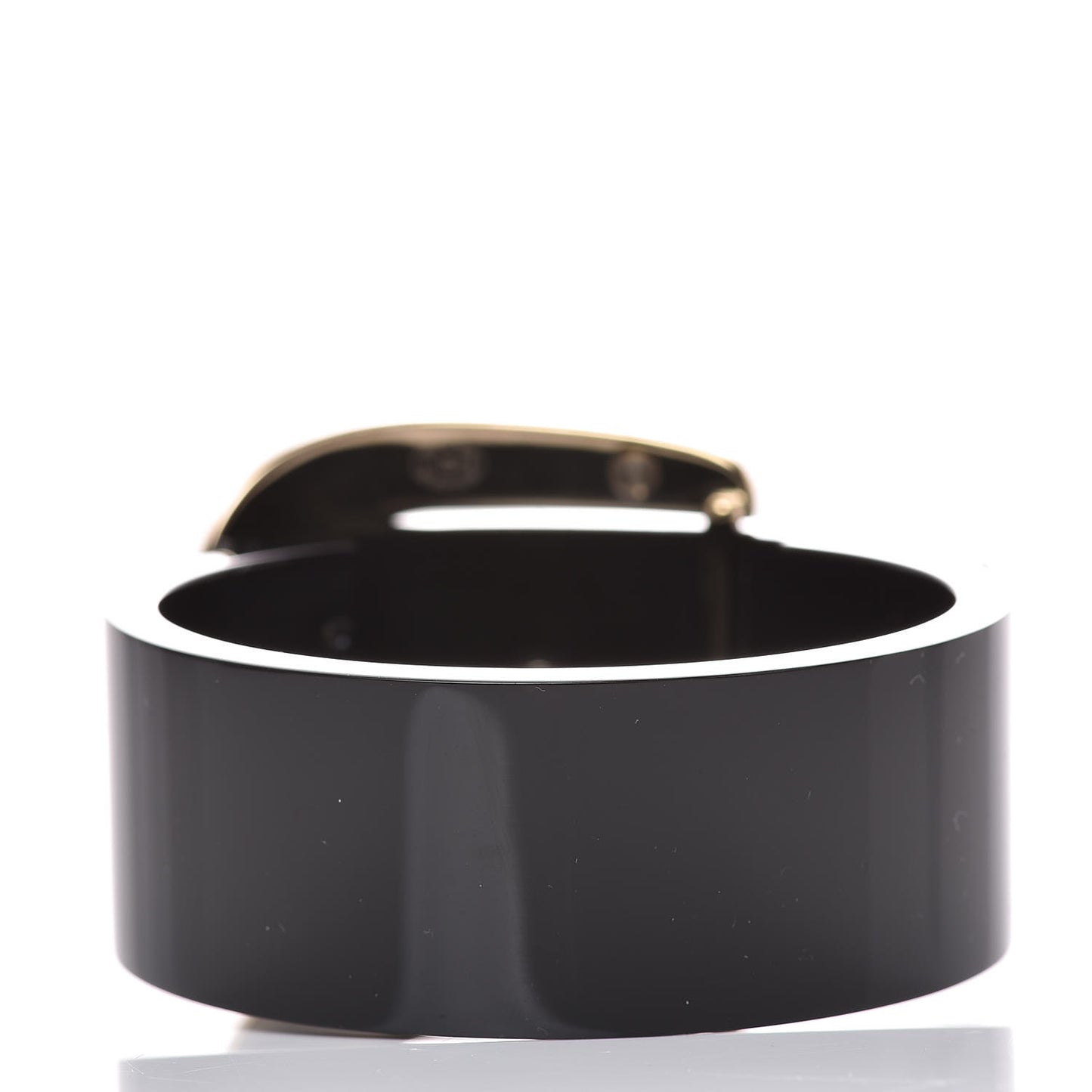 Resin CC Buckle Cuff Black Gold