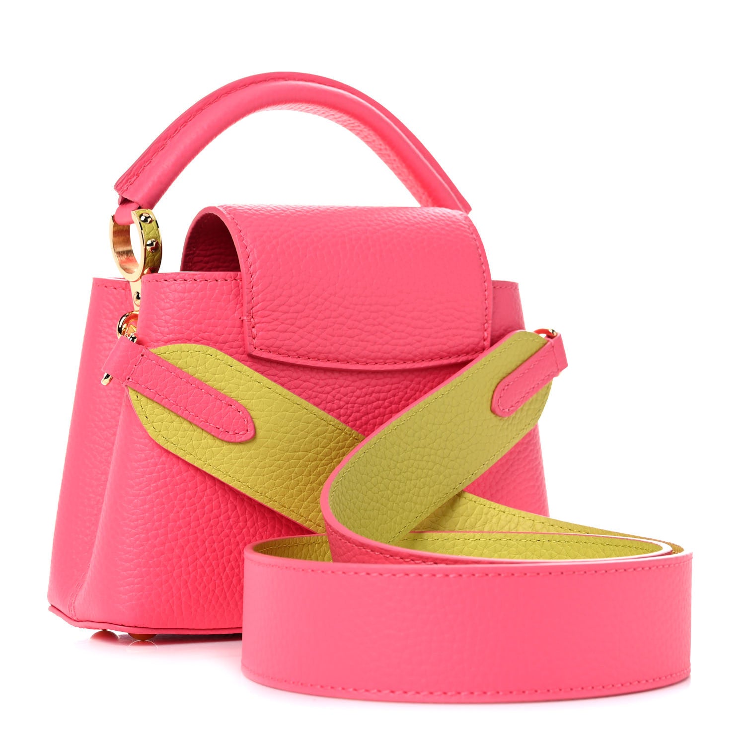 Louis Vuitton Taurillon Capucines Mini Dragon Fruit Pink Cedrat 3 of 8