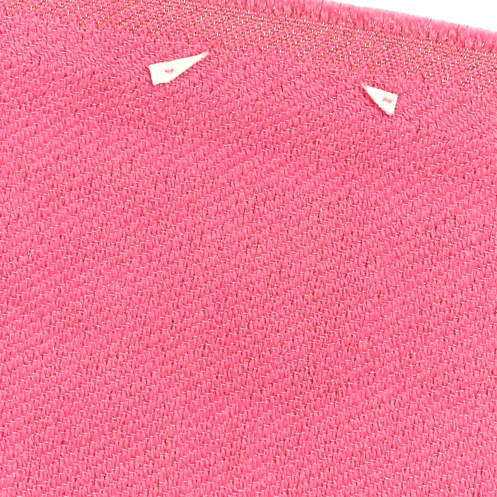 Gucci Wool Silk Lurex GG Monogram Bright G Fringe Scarf Fuxia 5 of 5