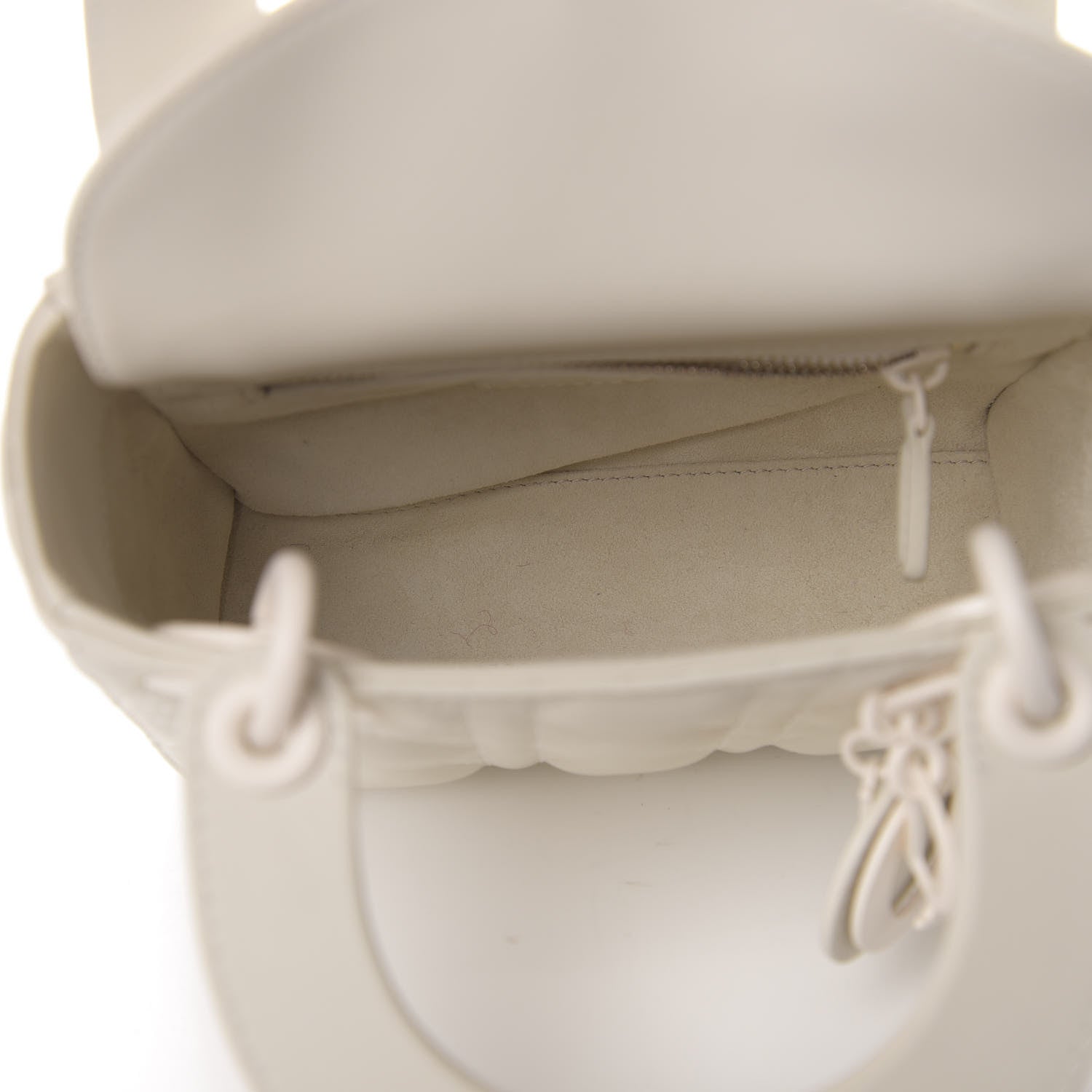 Christian Dior Ultra Matte Calfskin Cannage Mini Lady Dior White 4 of 9
