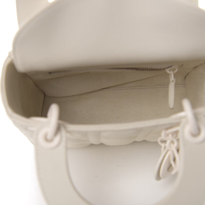 Christian Dior Ultra Matte Calfskin Cannage Mini Lady Dior White 4 of 9