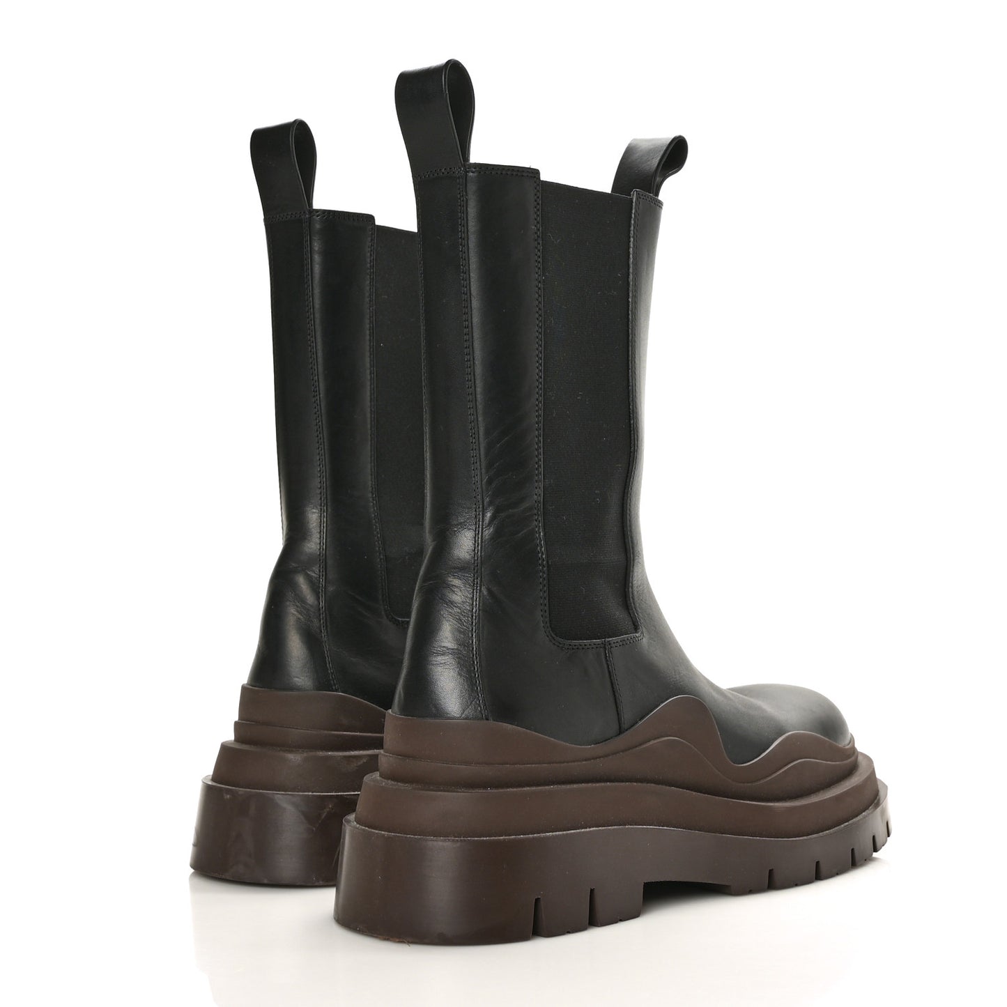 Calfskin The Tire Chelsea Boots 40 Black Ebony