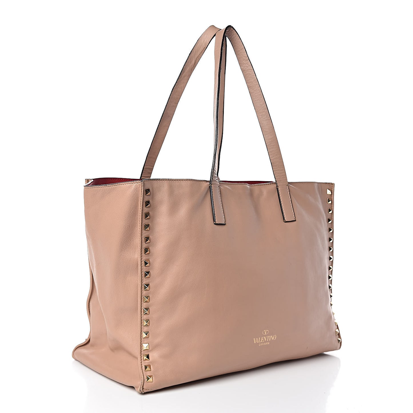 Nappa Medium Rockstud Soft Tote Soft Noisette