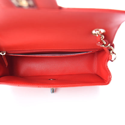 Chanel Patent Calfskin Quilted Mini Rectangular Flap Red 5 of 11