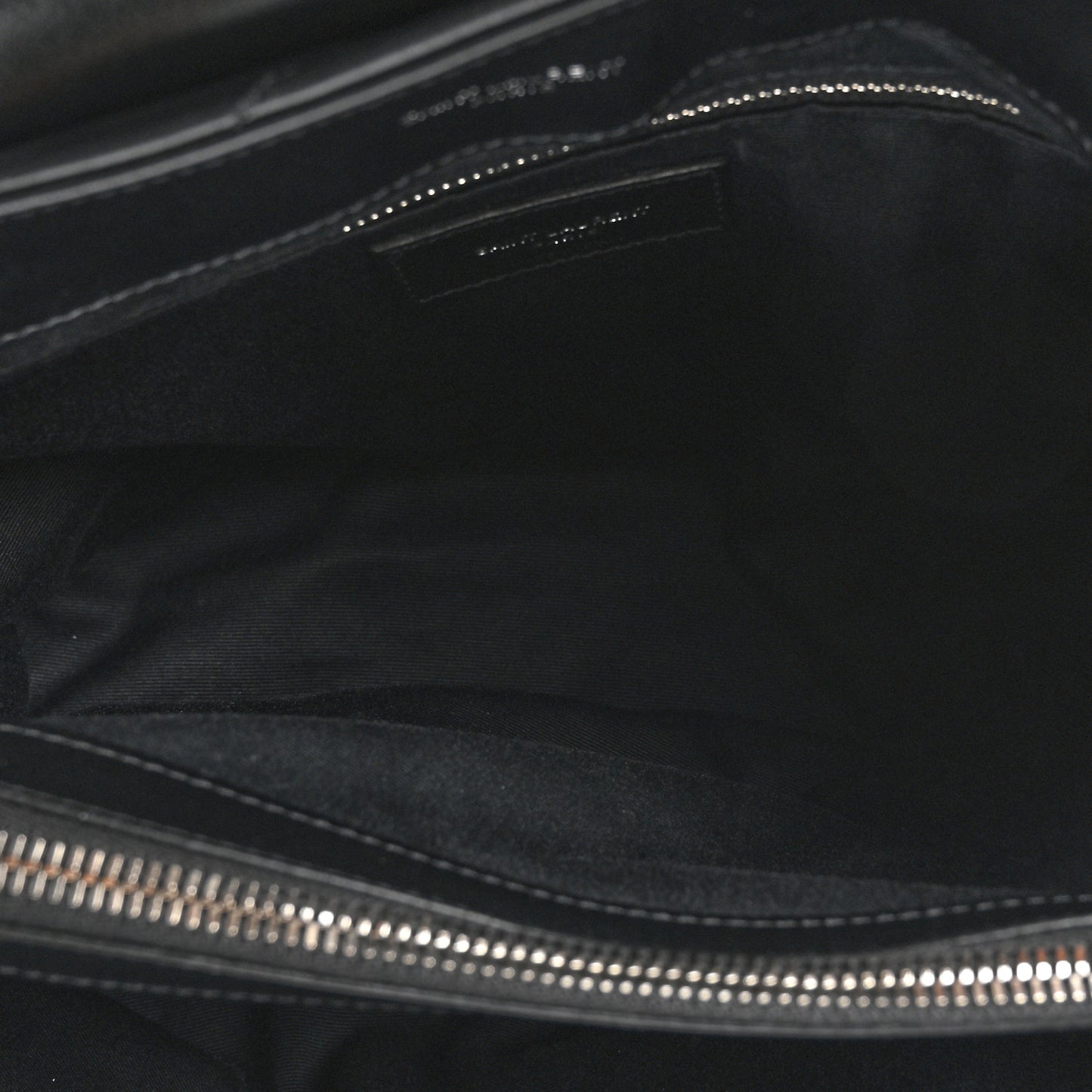 Calfskin Y Quilted Monogram Medium Loulou Chain Satchel Black