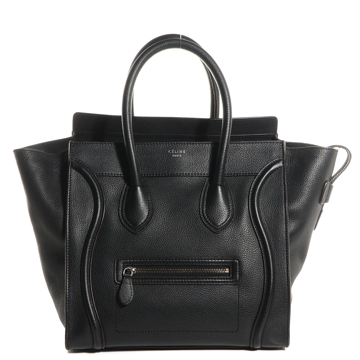 Celine Drummed Calfskin Mini Luggage Black 1 of 8