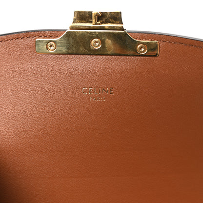 Celine Calfskin Triomphe Canvas Teen Triomphe Bag Tan 6 of 10