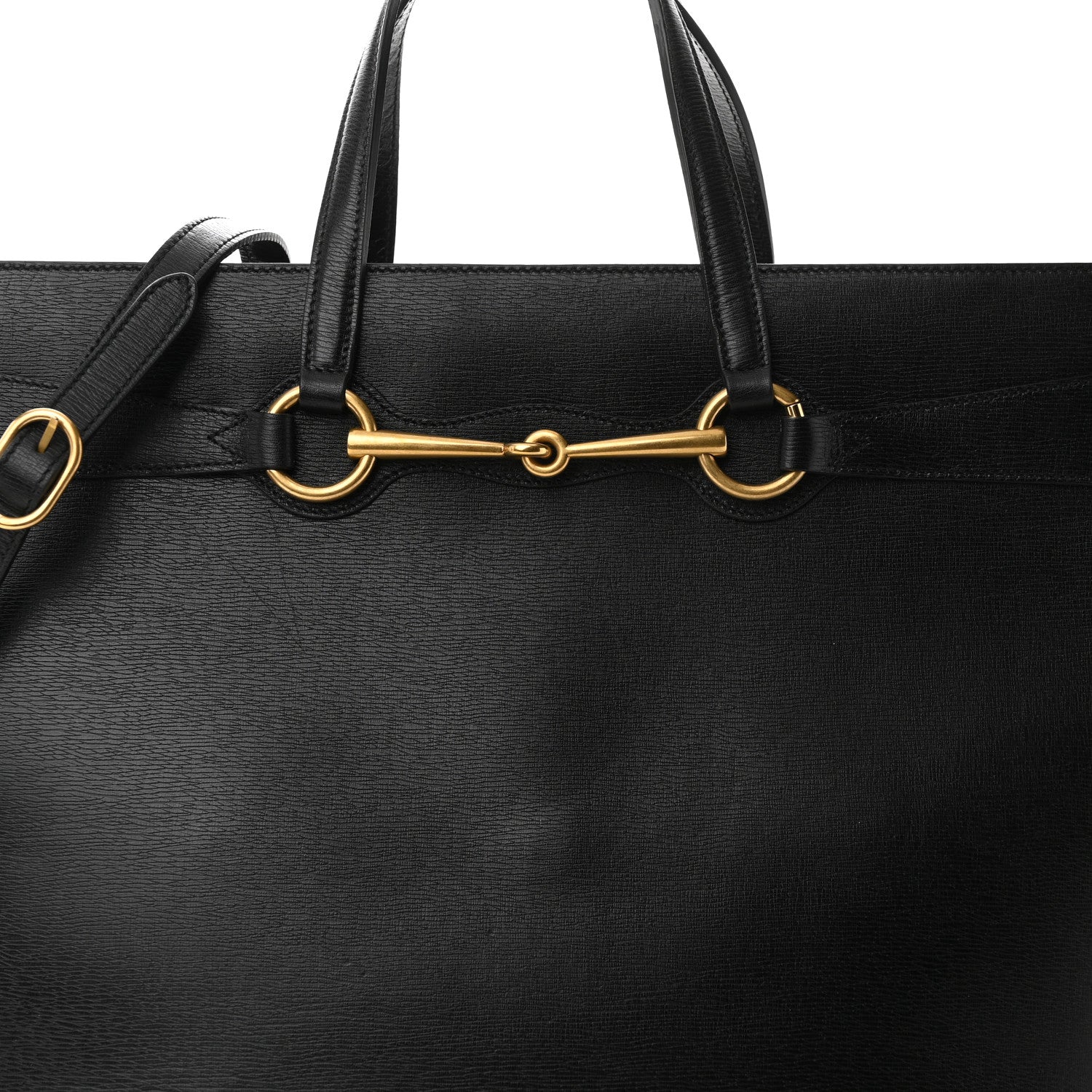 Gucci Textured Calfskin Large Bright Bit Tote Black 8 of 10
