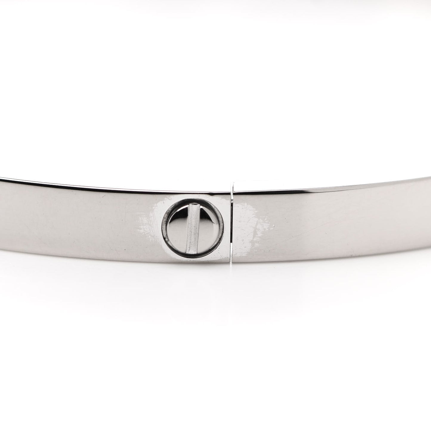 18K White Gold 10 Diamond Small LOVE Bracelet 16