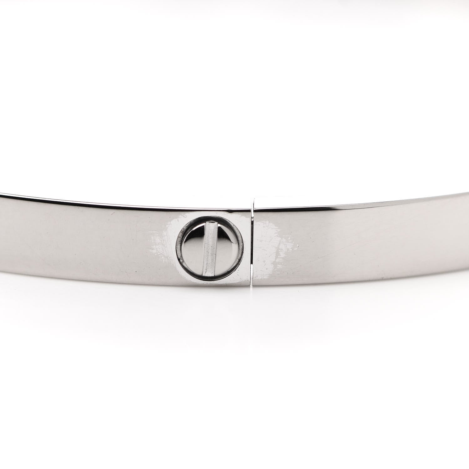 Cartier 18K White Gold 10 Diamond Small LOVE Bracelet 16 4 of 5