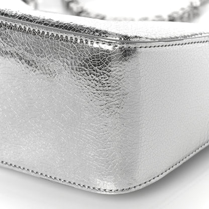 Givenchy Metallic Lambskin Small Moon Cut Out Shoulder Bag Silvery 7 of 7