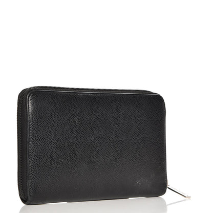 Chanel Caviar CC Timeless Large Zip Around Wallet Black 3 of 8