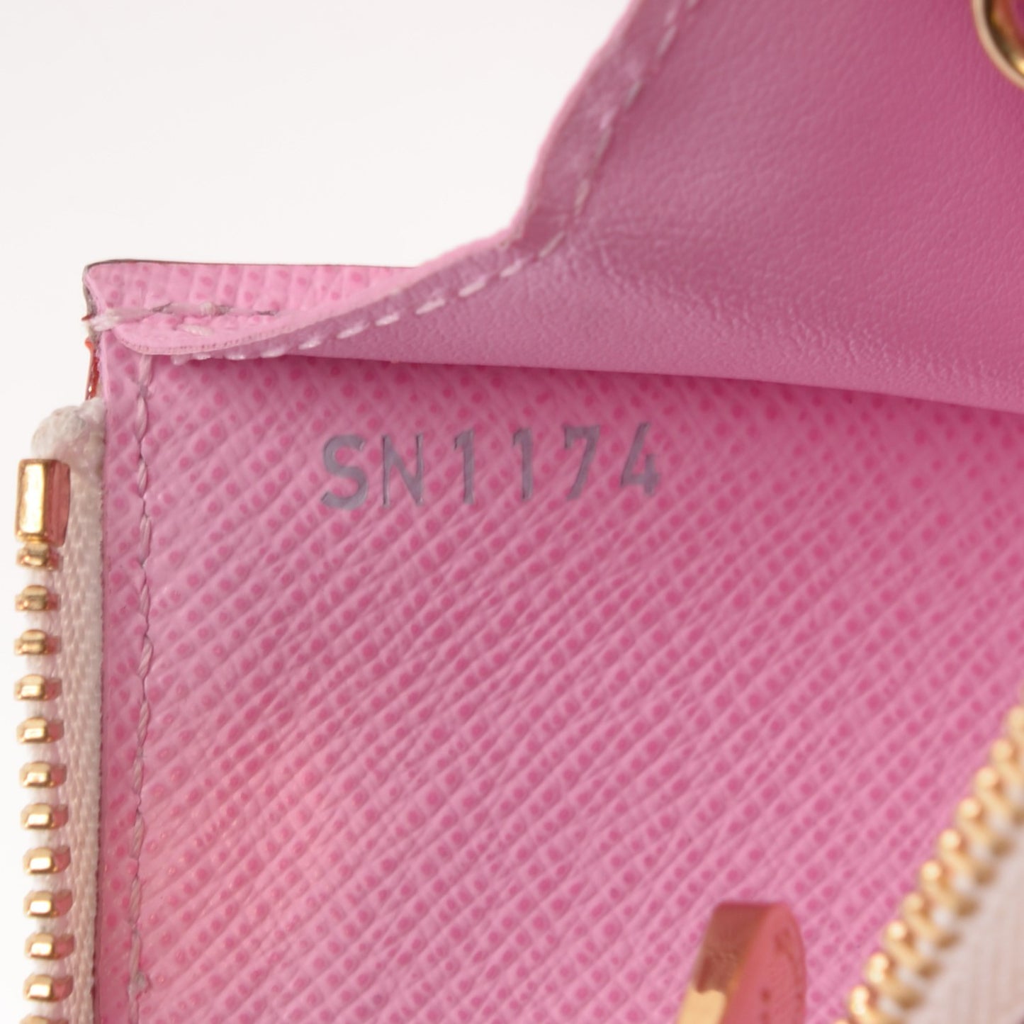 Monogram Multicolor Key Pouch White Litchi