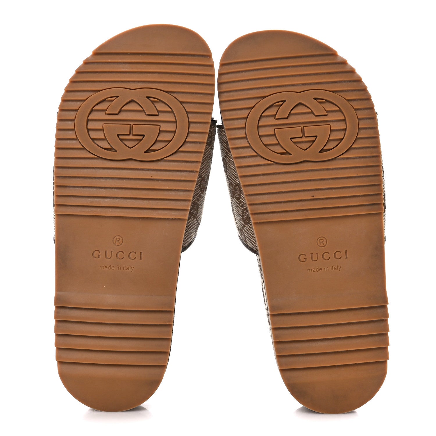 Gucci Canvas GG Monogram Mens Slide Sandals 6 Beige 5 of 10