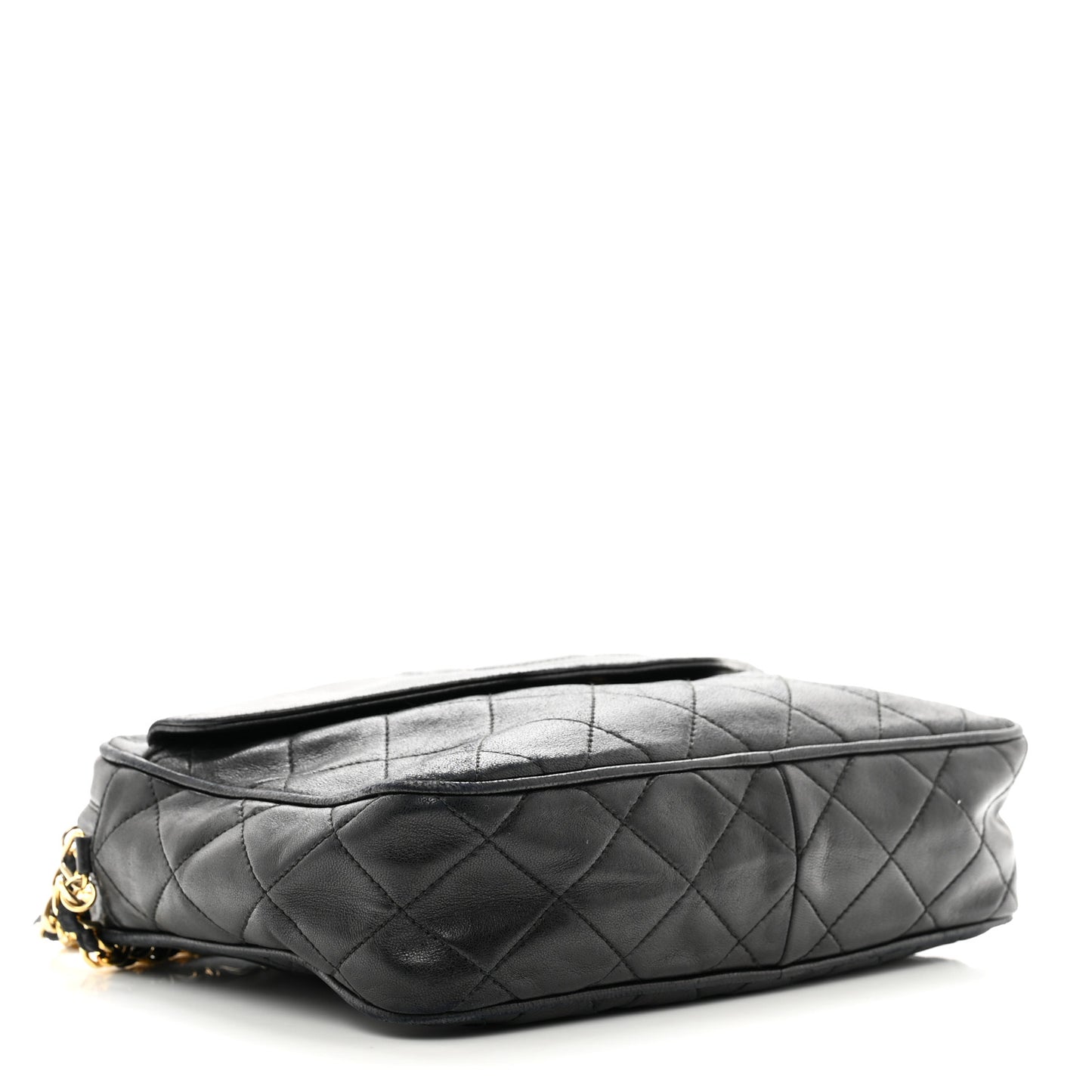 Lambskin Quilted CC Tassel Flap Black
