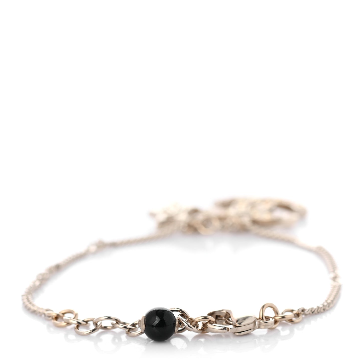 Pearl Crystal CC Star Bracelet Gold