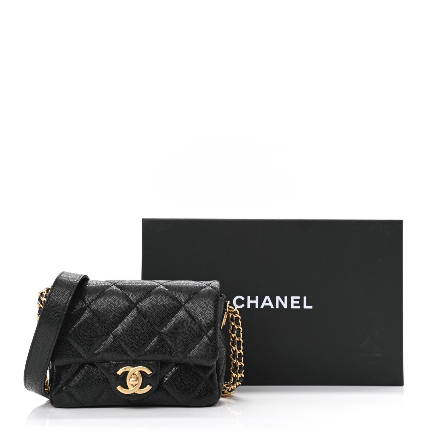 Chanel Caviar Quilted Mini Twist Your Buttons Flap Black 11 of 11