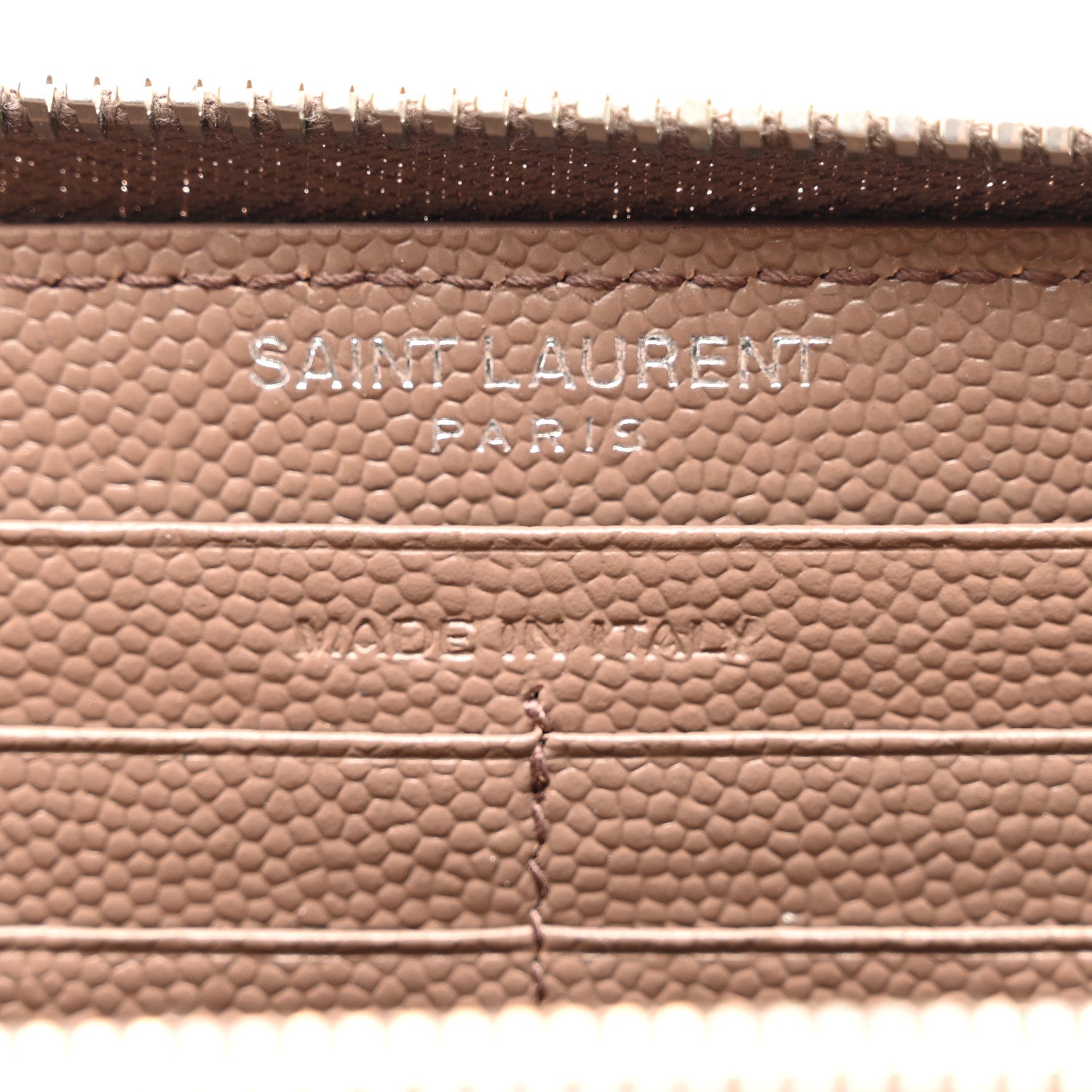 Saint Laurent Grain De Poudre Matelasse Chevron Monogram Zip Around Wallet Fard 6 of 8