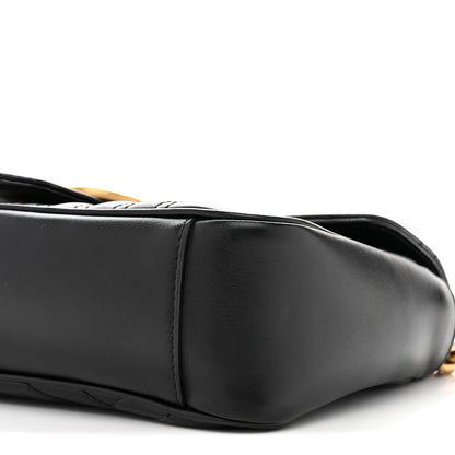 Gucci Calfskin Matelasse Small GG Marmont Shoulder Bag Black 10 of 11