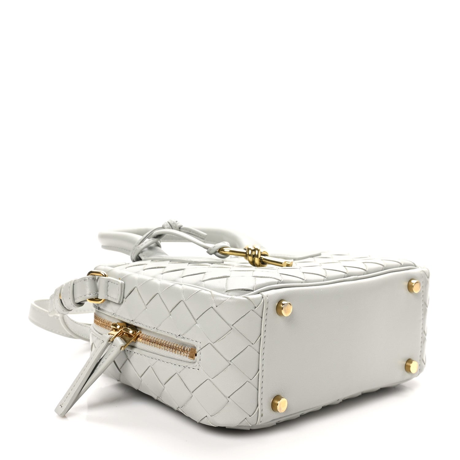 Bottega Veneta Lambskin Intrecciato Small Getaway Agate Grey 4 of 9