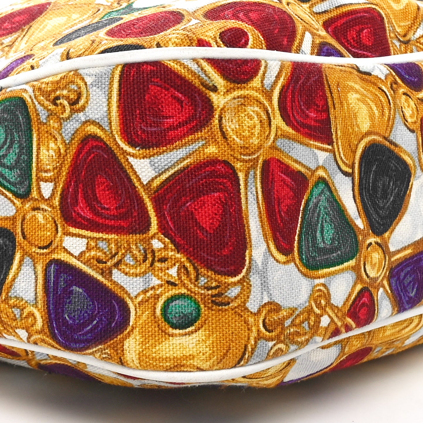 Canvas Gripoix Print Shoulder Bag Multicolor