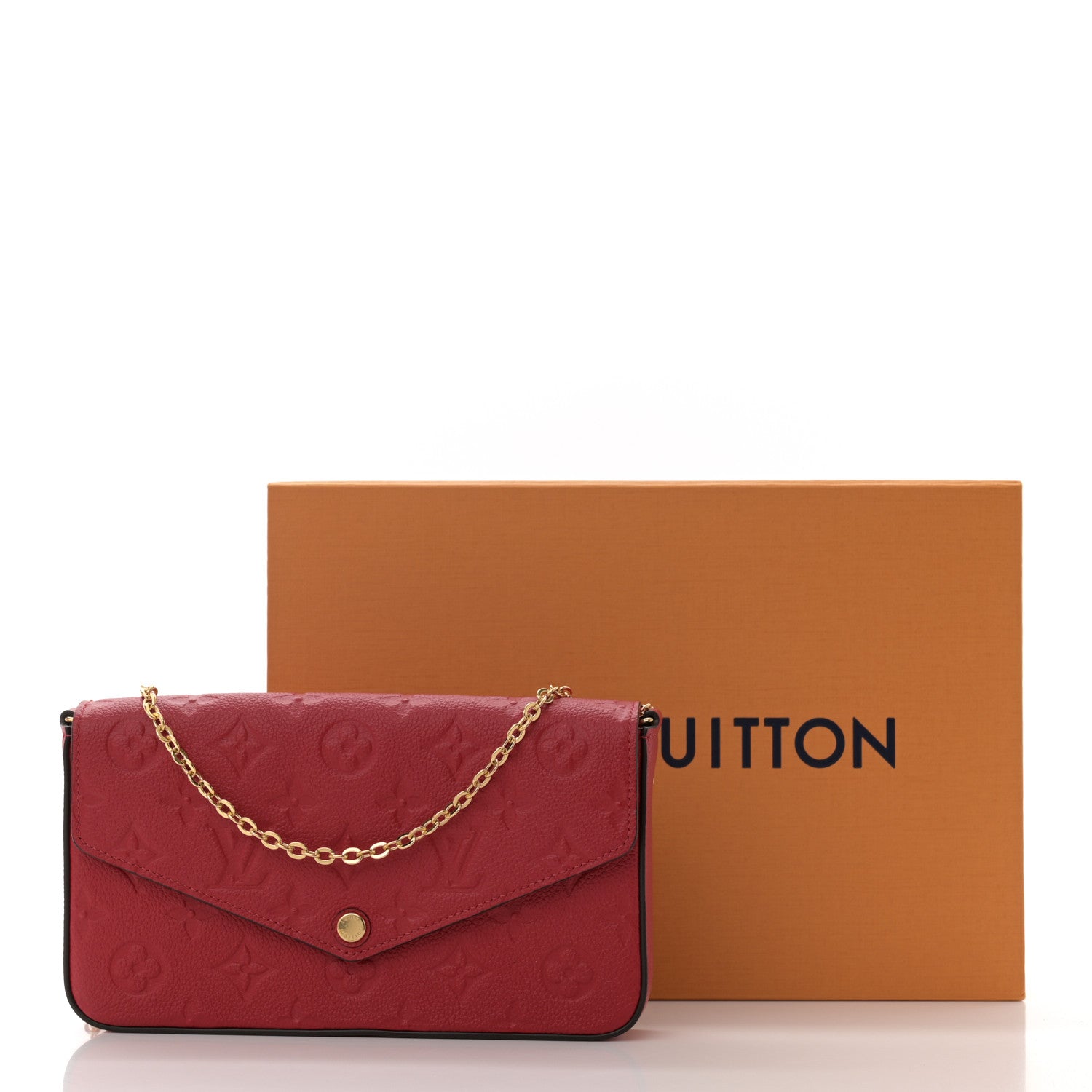 Louis Vuitton Empreinte Pochette Felicie Chain Wallet Scarlet 11 of 11