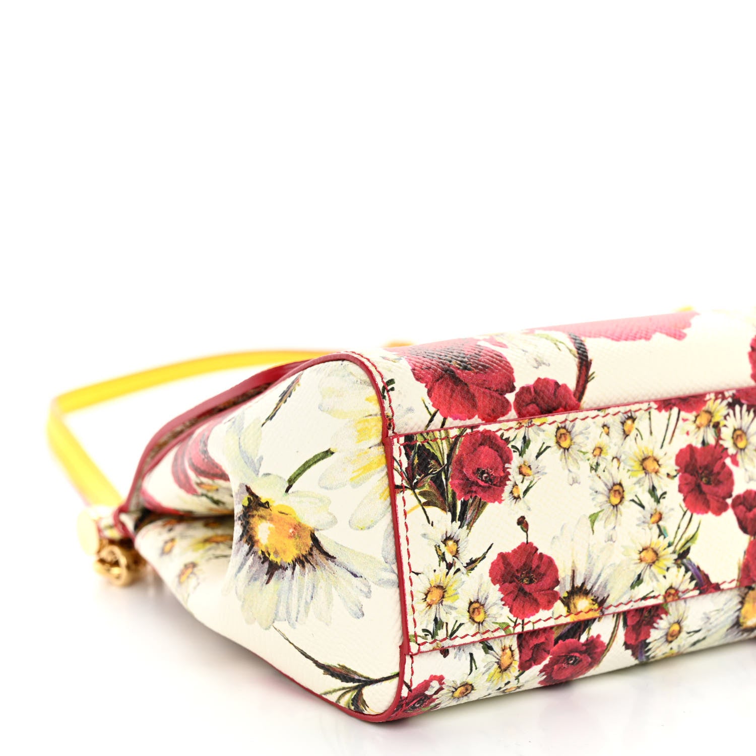 Dolce & Gabbana Dauphine Floral Print Small Miss Sicily Satchel White Multicolor 10 of 12