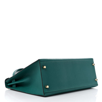 Hermes Epsom Kelly Sellier 32 Malachite 4 of 13