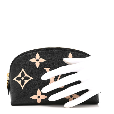 Empreinte Monogram Giant Cosmetic Pouch Black Beige