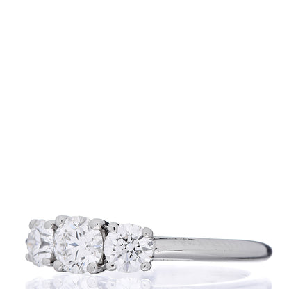 Tiffany Platinum Diamond Three Stone Ring 50 5.5 3 of 6