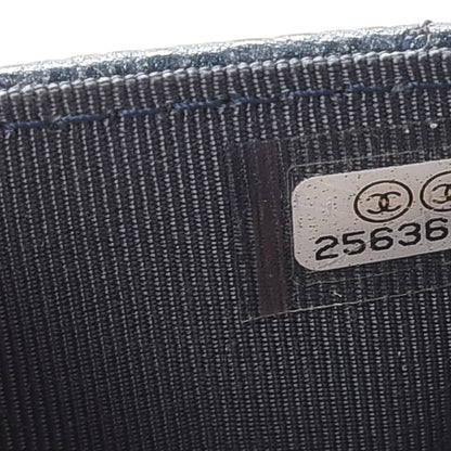 Chanel Caviar Quilted Card Holder Wallet Dark Blue 8 of 9