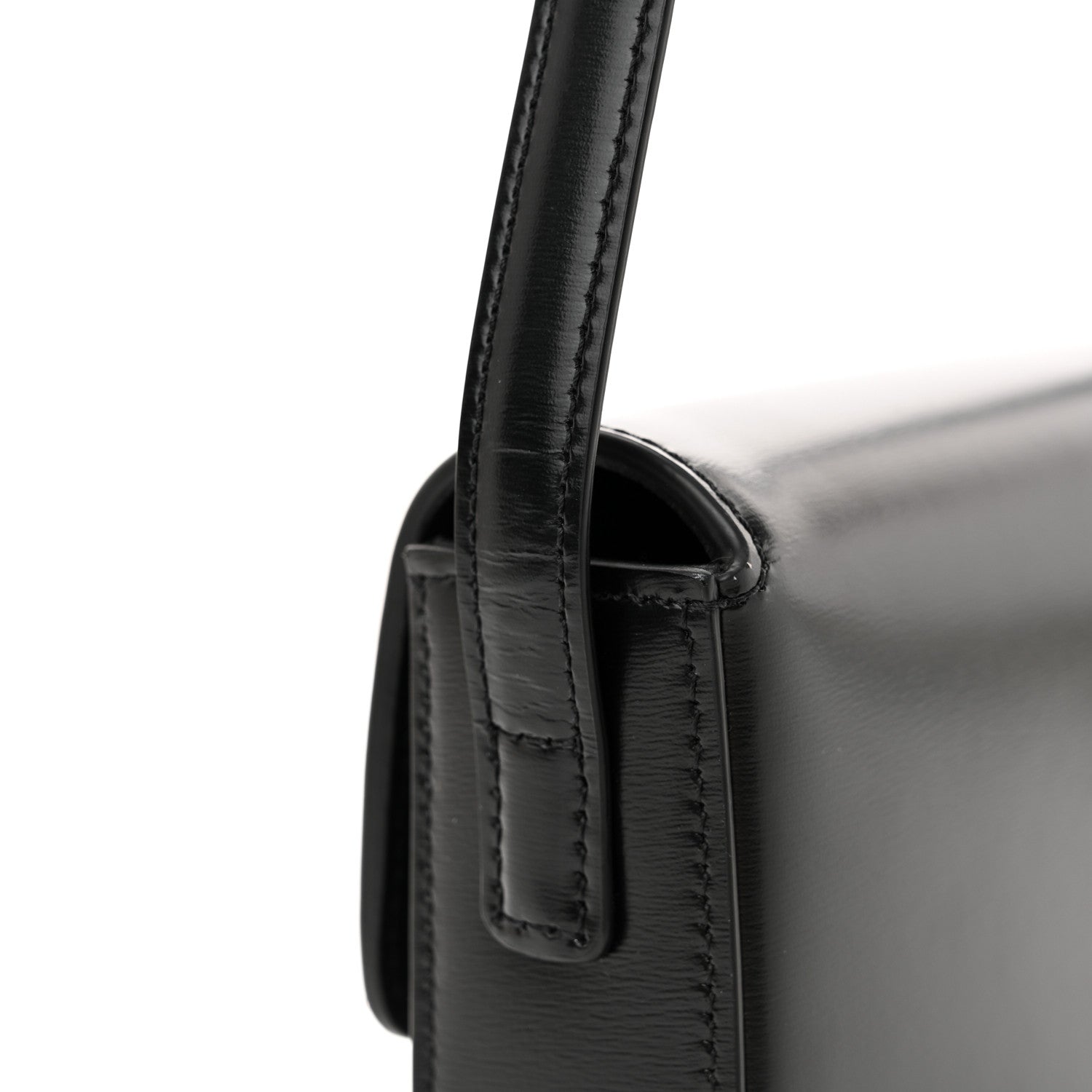 Celine Shiny Calfskin Triomphe Shoulder Bag Black 12 of 12