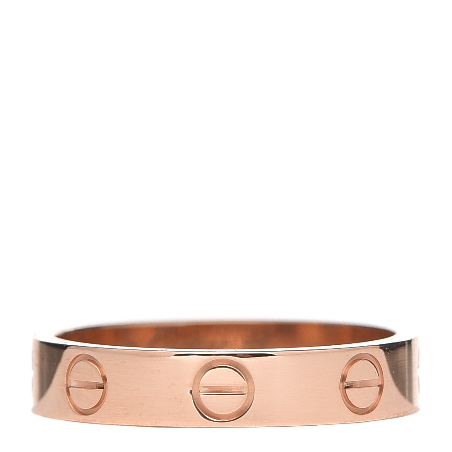 18K Pink Gold 3.5mm LOVE Wedding Band Ring 51 5.75