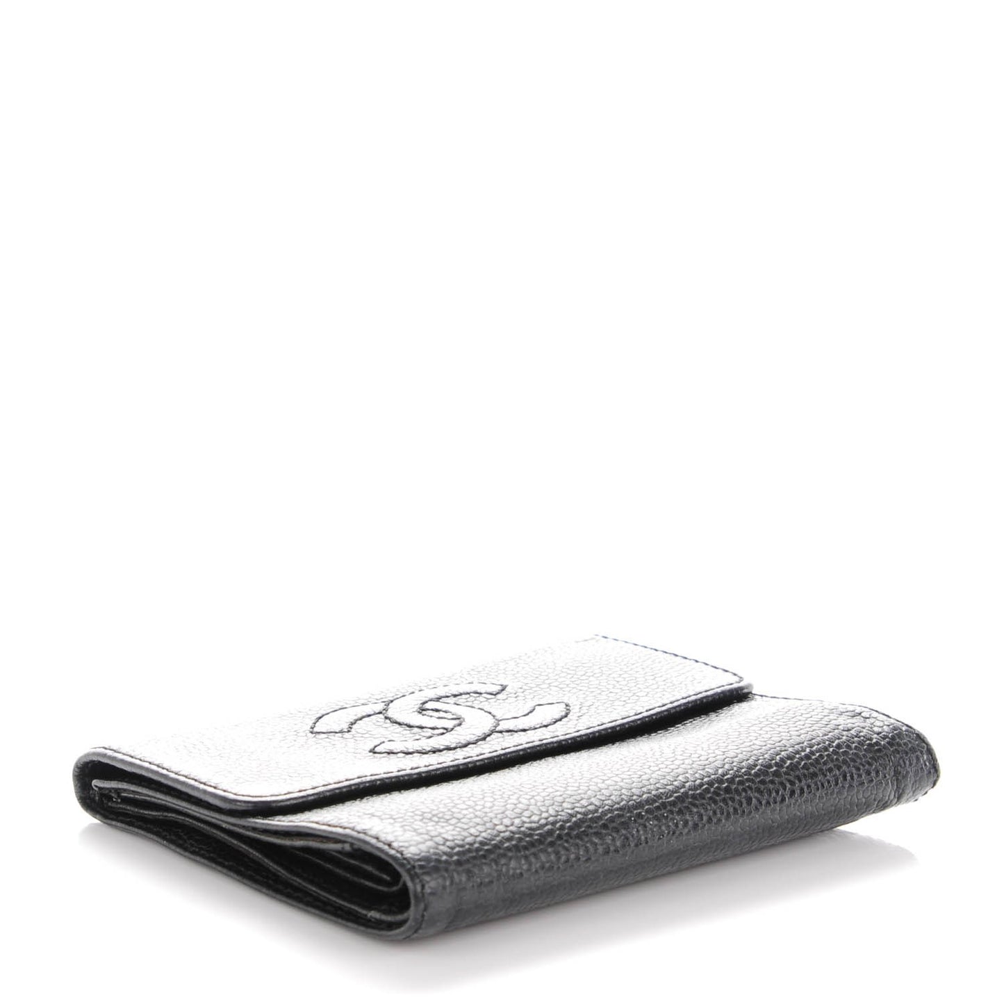 Caviar Timeless CC Compact Wallet Black
