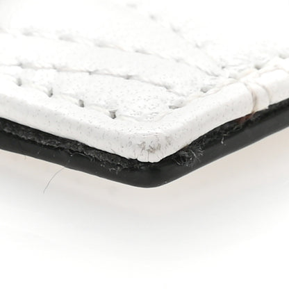 Versace Lambskin Quilted Virtus Chain Card Holder Ecru 8 of 10
