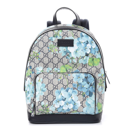 Gucci GG Supreme Monogram Blooms Small Day Backpack Blue 1 of 11