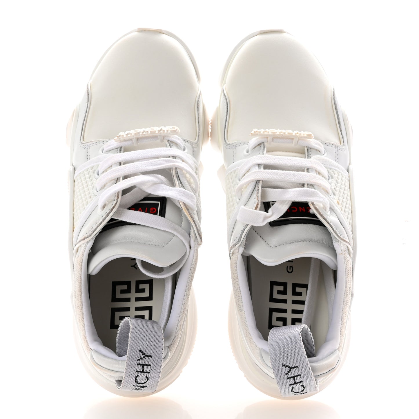 Neoprene Suede Mesh Baisse Jaw Low Sneakers 37 White