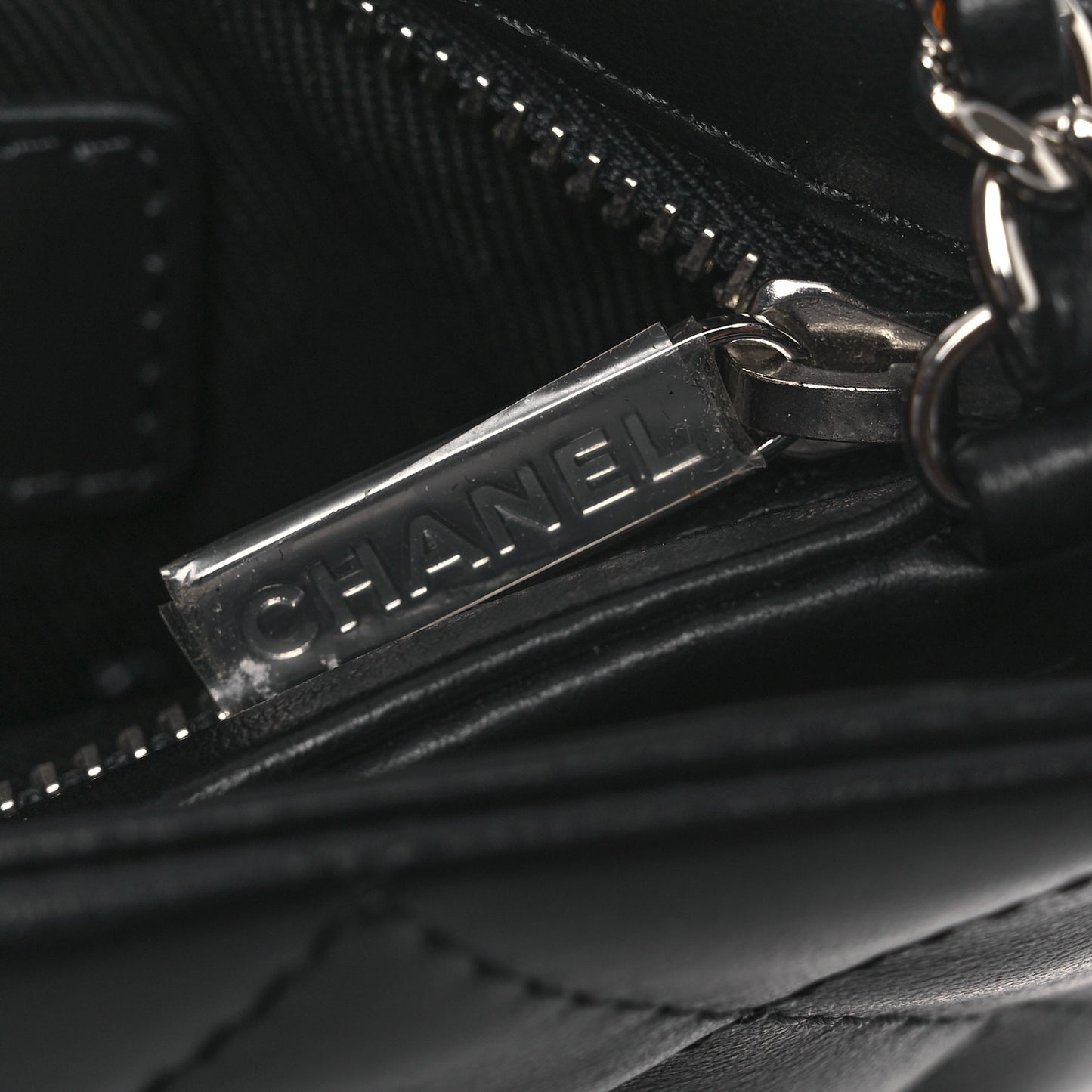 Lambskin Quilted Uniform Crossbody Bag Black