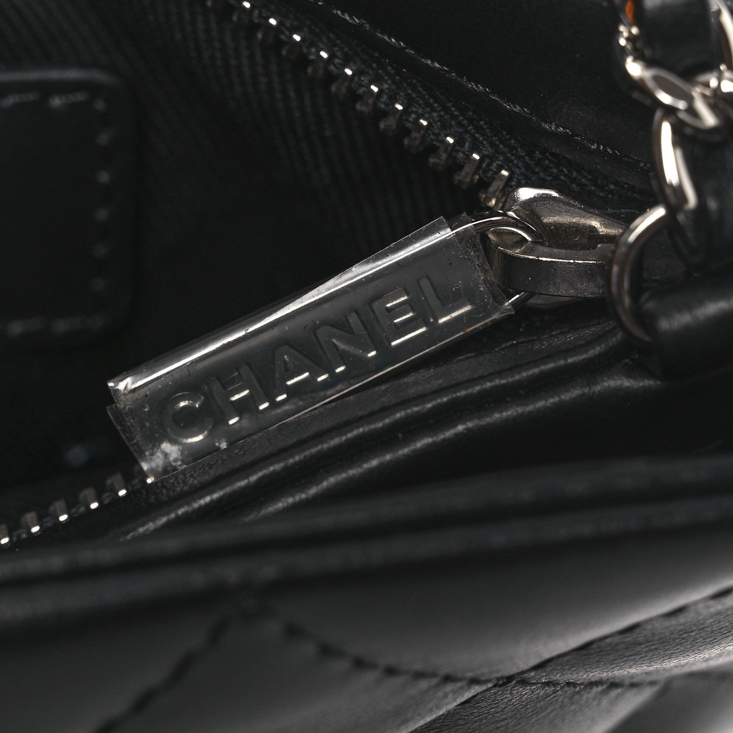 Chanel Lambskin Quilted Uniform Crossbody Bag Black 11 of 12