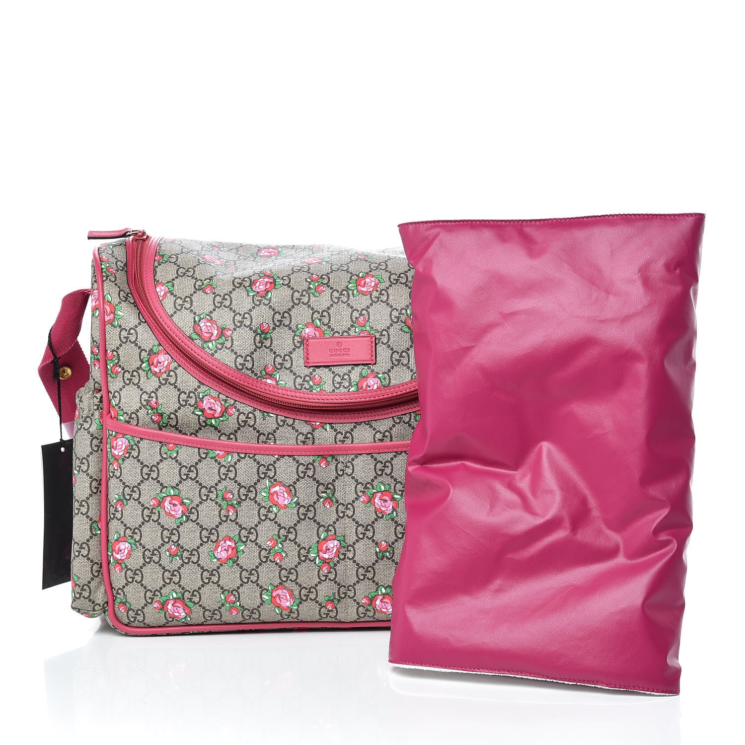 Gucci GG Supreme Monogram Rose Bud Diaper Bag Pink 3 of 10