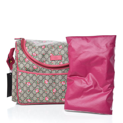 Gucci GG Supreme Monogram Rose Bud Diaper Bag Pink 3 of 10