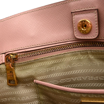 Prada Saffiano Lux Medium Bi-Color Tote Orchidea Talco 10 of 12