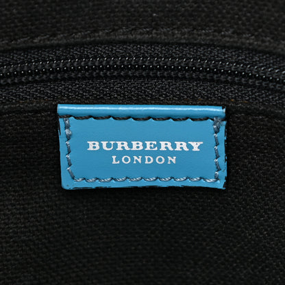 Burberry Suede Classic Check Shoulder Bag Blue 6 of 24