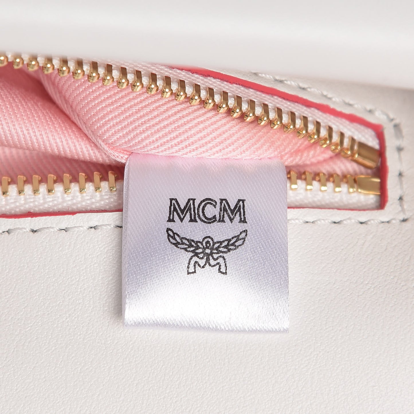 Calfskin Visetos Monogram Millie Color Block Crossbody Bag Pink Tint