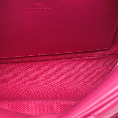 Gucci Calfskin Matelasse Monochrome Small GG Marmont Chain Shoulder Bag Classic Fuxia 5 of 10