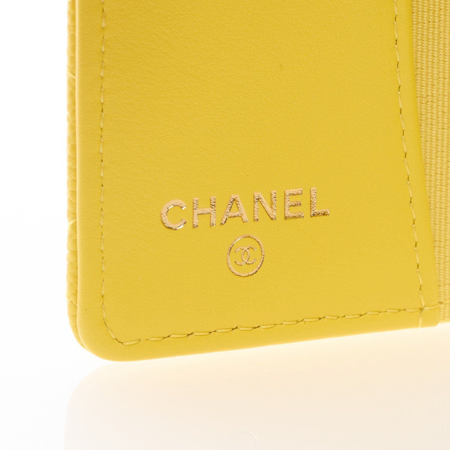 Chanel Caviar Quilted Classic 4 Key Holder Wallet Yellow 6 of 6