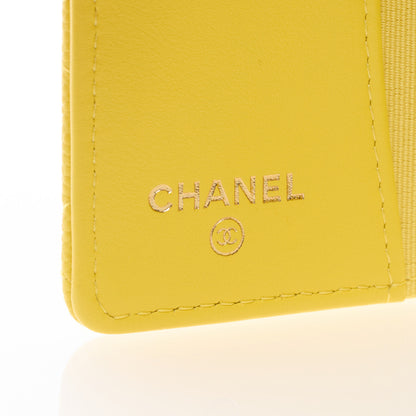 Chanel Caviar Quilted Classic 4 Key Holder Wallet Yellow 6 of 6