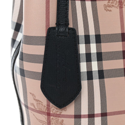 Burberry Haymarket Check Colours Small Lorne Bucket Crossbody Black 8 of 10