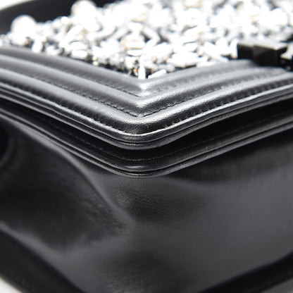 Chanel Lambskin Satin LED Metal Small Boy Flap Black 10 of 19